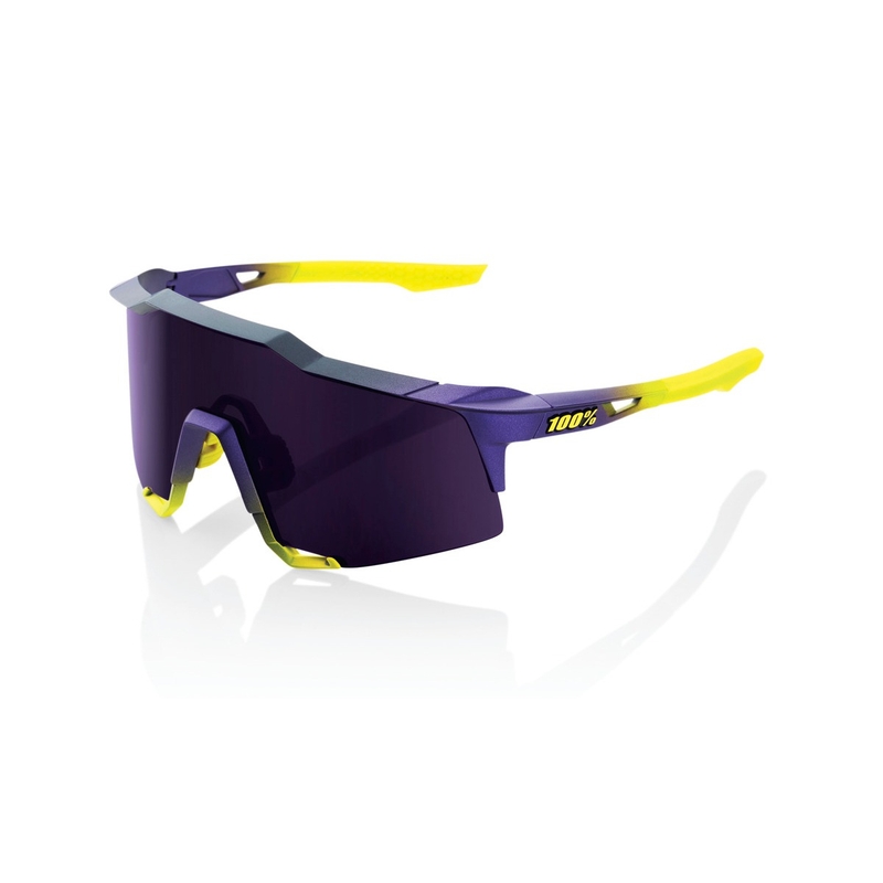100% SPEEDCRAFT Matte Metallic Digital Brights sončna očala vijolično-rumene barve (vijolično steklo)