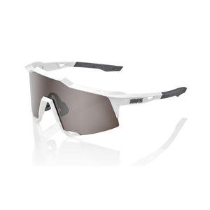 Sončna očala 100 % SPEEDCRAFT Matte White belo-siva (srebrno steklo)