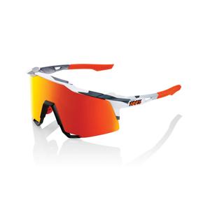 Sončna očala 100% SPEEDCRAFT Soft Tact Grey Camo white-grey-orange (HIPER rdeča stekla)