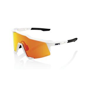 Sončna očala 100% SPEEDCRAFT Soft Tact Off White bela (HIPER rdeče steklo)