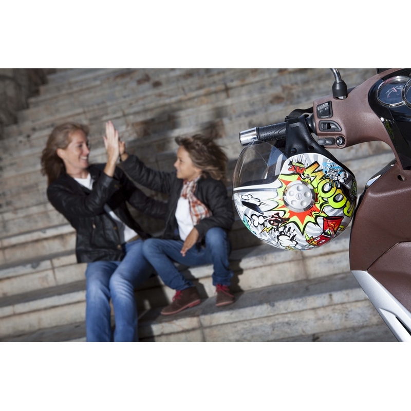 MT Urban Street Art Odprta motoristična čelada za otroke