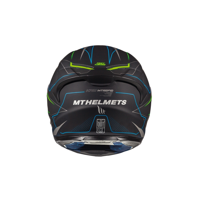 MT Kre Intrepid SV integralna motoristična čelada črna mat-fluo zelena razprodaja