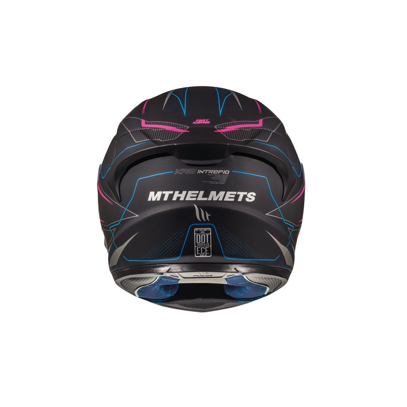 MT Kre Intrepid SV integralna motoristična čelada črna mat-fluo roza