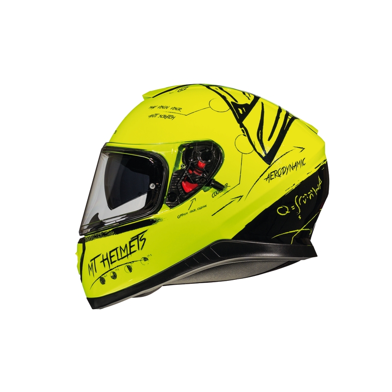 MT Thunder 3 SV Board fluo rumena integralna motoristična čelada razprodaja