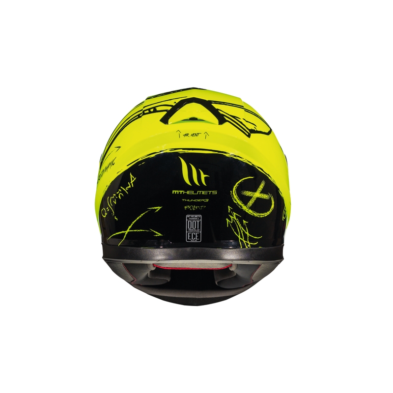 MT Thunder 3 SV Board fluo rumena integralna motoristična čelada razprodaja