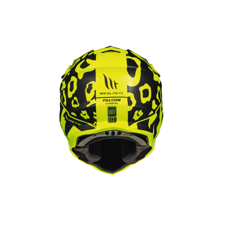 Motokros čelada MT Falcon Karson fluo rumena mat