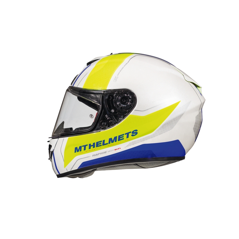 MT Rapide Duel integralna čelada bela-modra-fluo rumena