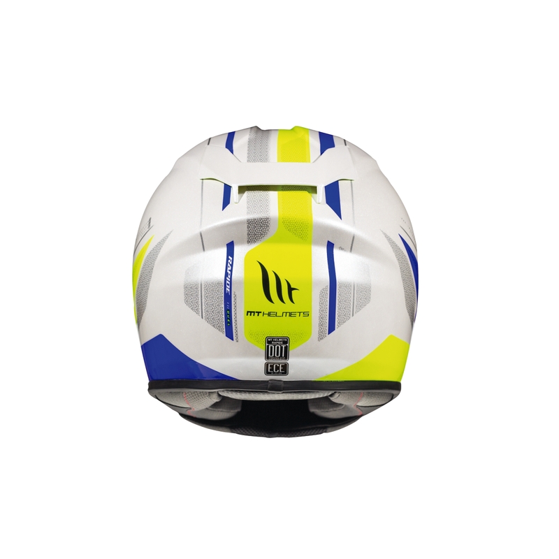 MT Rapide Duel integralna čelada bela-modra-fluo rumena