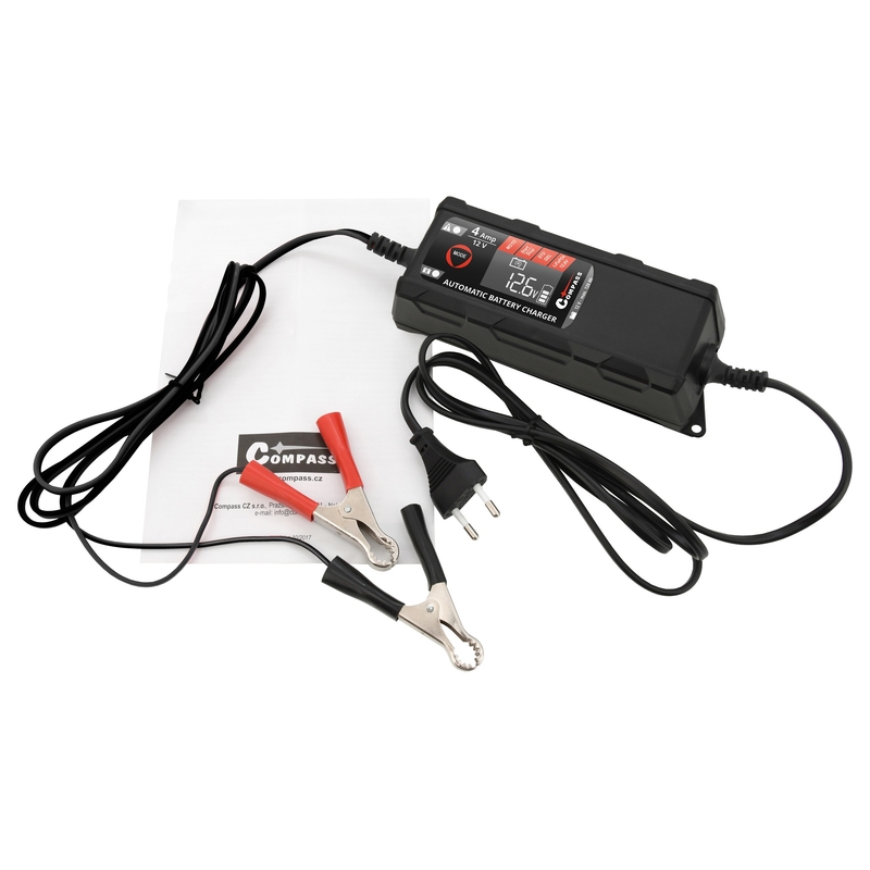Mikroprocesorski polnilec 4Amp 12V PB/GEL/AGM/LiFePO4 LCD zaslon
