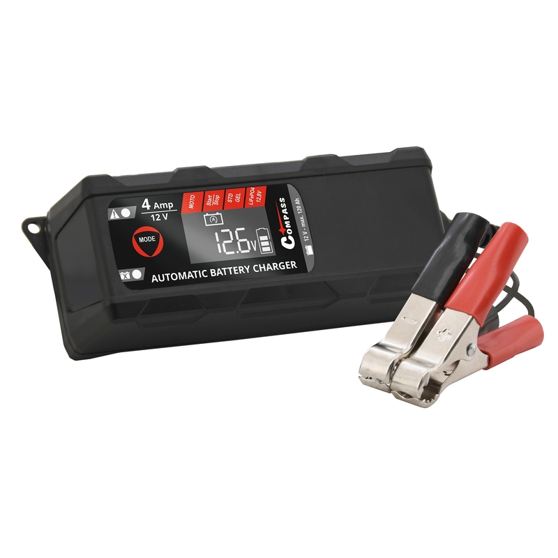 Mikroprocesorski polnilec 4Amp 12V PB/GEL/AGM/LiFePO4 LCD zaslon