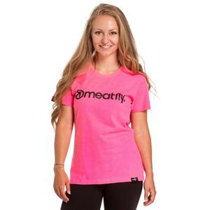 Ženska majica Meatfly Ladies MF Logo neon pink