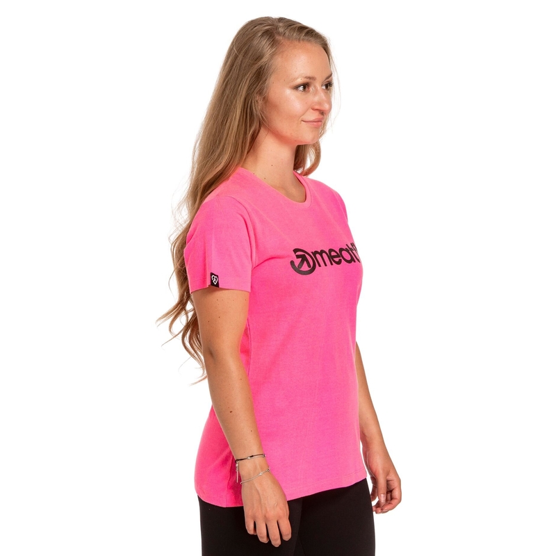 Ženska majica Meatfly Ladies MF Logo neon pink razprodaja