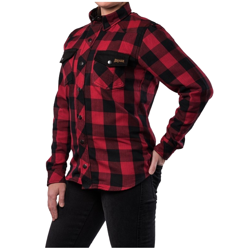Ženska motoristična majica BROGER Alaska black-red razprodaja