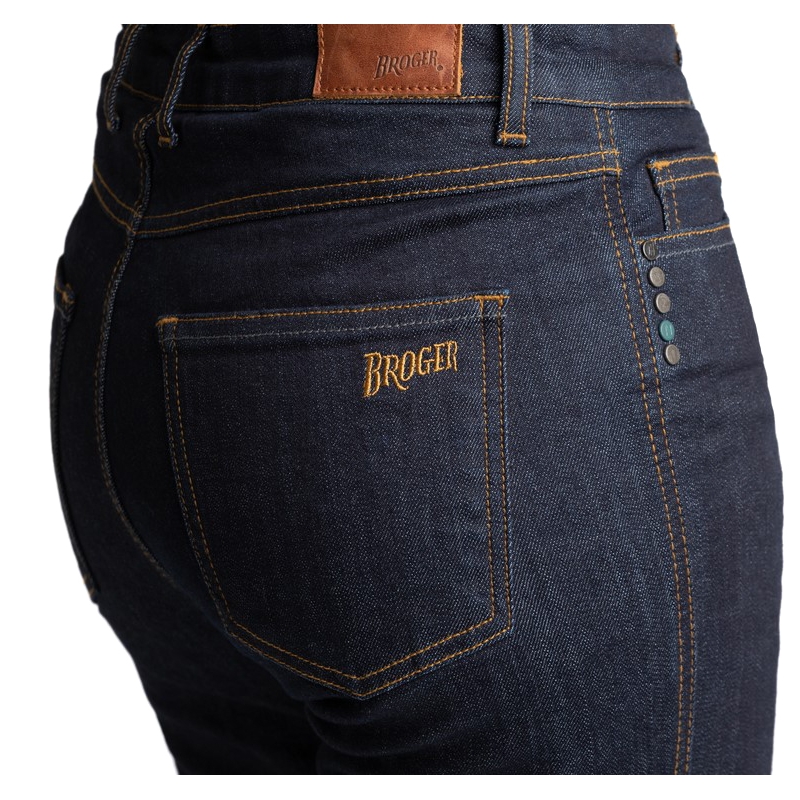 Ženske BROGER California Dark Blue Motorcycle Jeans razprodaja