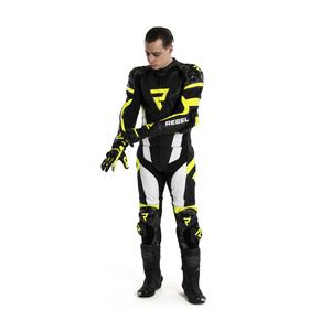 Rebelhorn Rebel Black-White-Fluo Yellow motoristični kombinezon razprodaja
