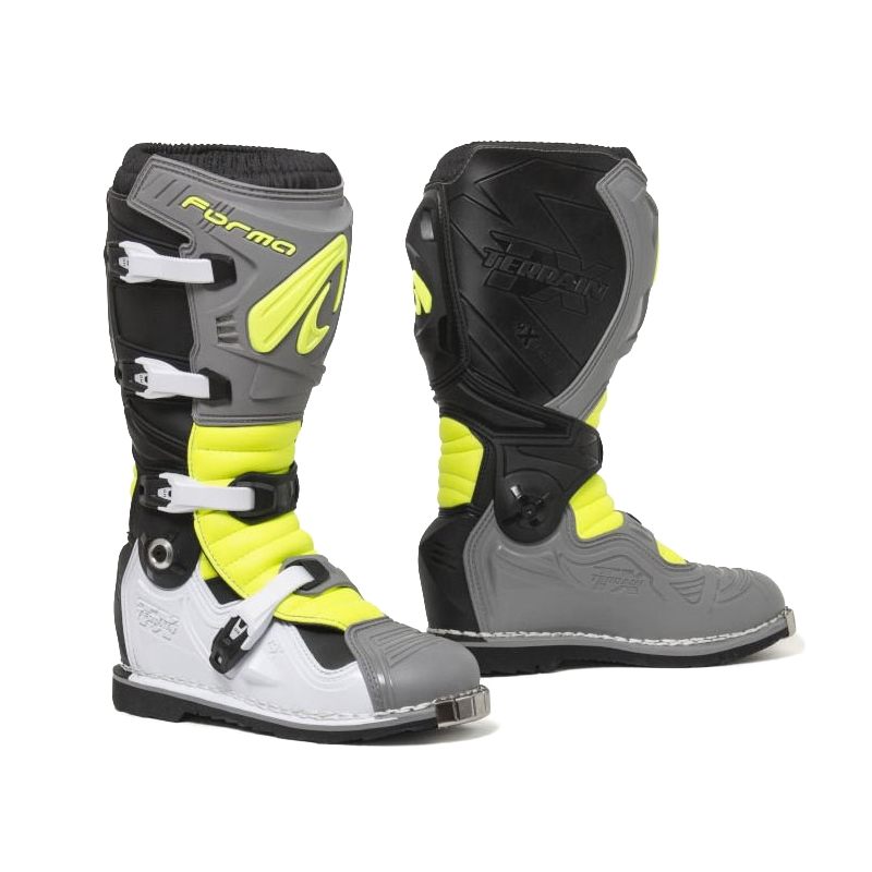 Forma Terrain Evolution TX motoristični škornji sivo-bela-fluo rumena