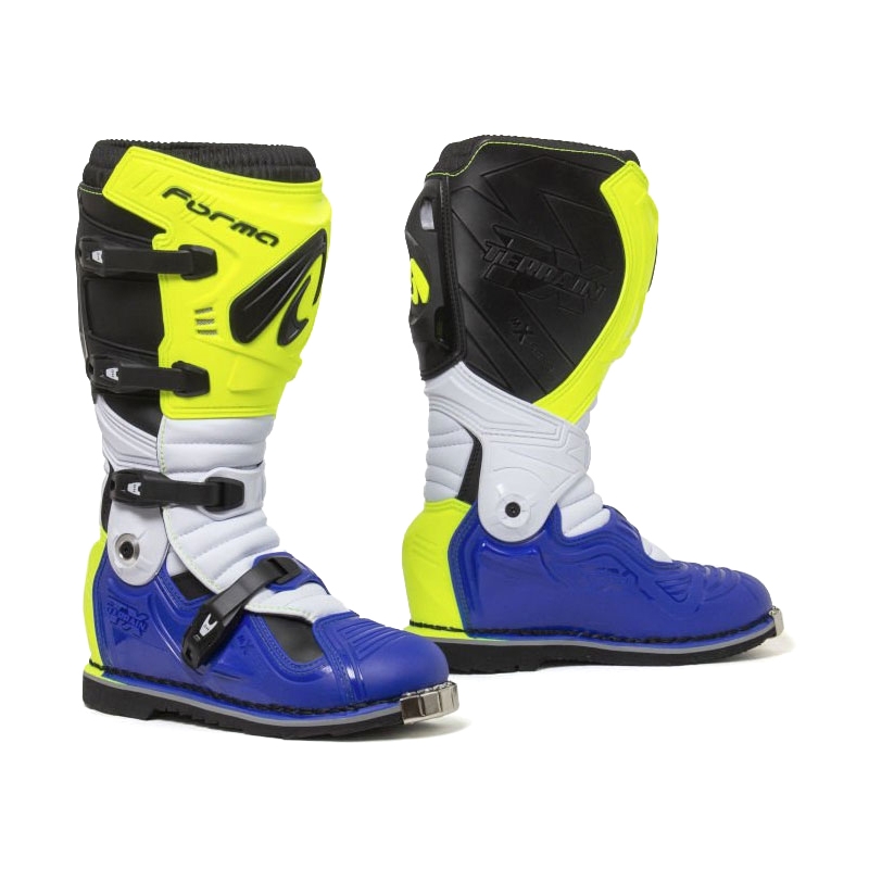 Forma Terrain Evolution TX fluo rumeno-belo-modri motoristični škornji