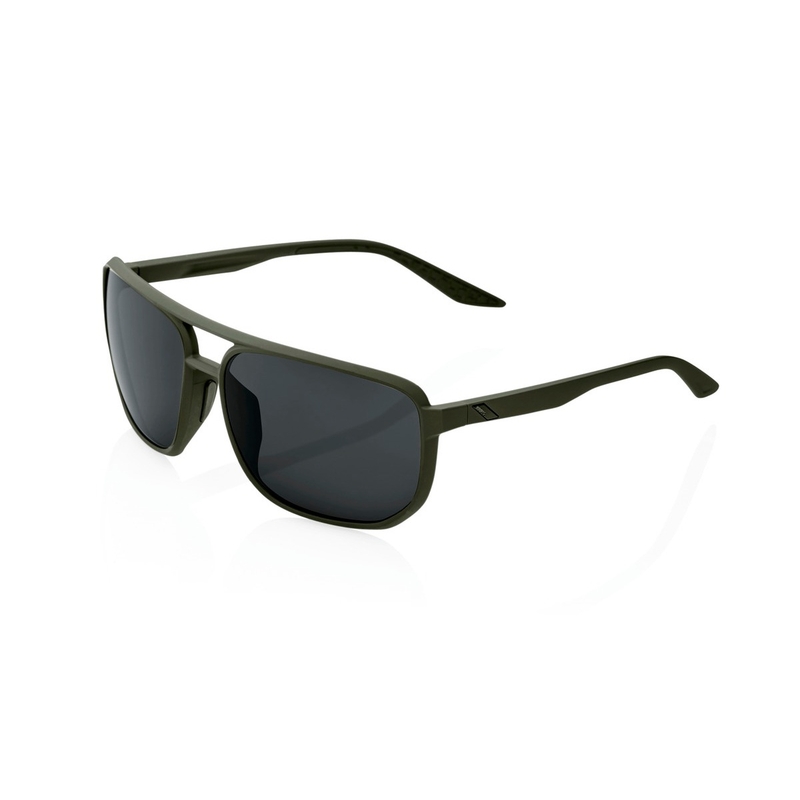 100% sončna očala KONNOR Soft Tact Army Green (dimljena stekla)