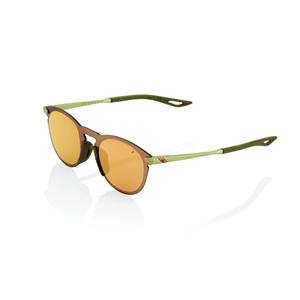 Sončna očala 100% LEGERE ROUND Matte Metallic Viperdae rjavo-zelena (bronaste leče)