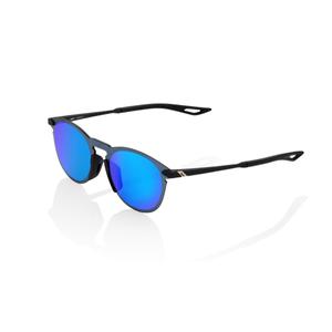 Sončna očala 100% LEGERE ROUND Soft Tact Black (modre kromirane leče)