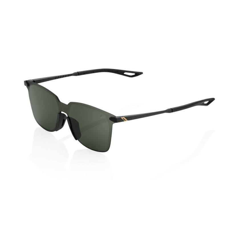 Sončna očala 100% LEGERE SQUARE Matte Black črna (zelene leče)