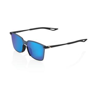 100% LEGERE SQUARE Soft Tact Black sončna očala (modre kromirane leče)