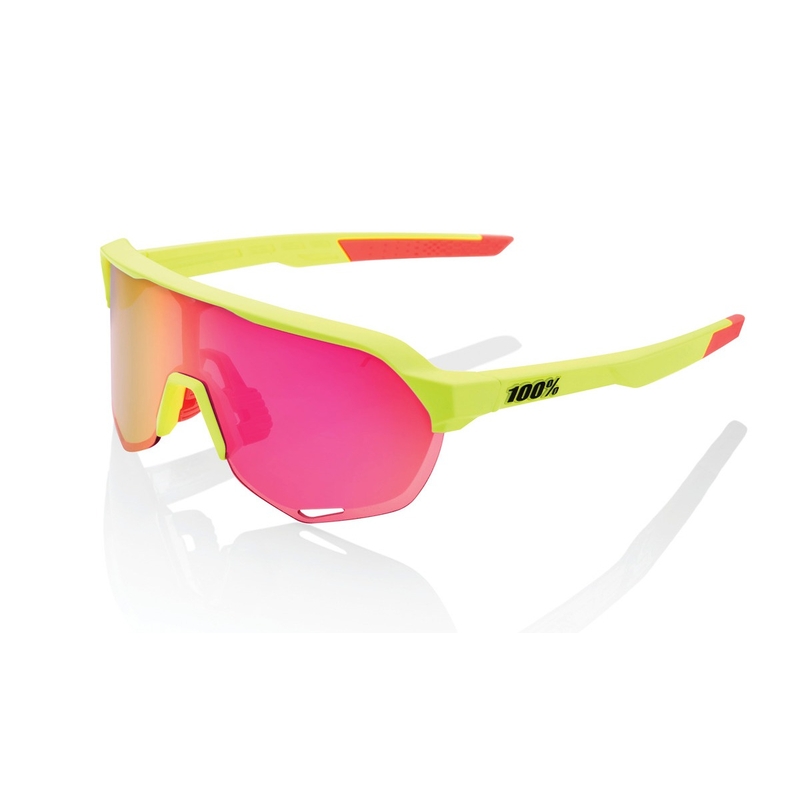 Sončna očala 100% S2 Matte Washed Out Neon Yellow (vijolično steklo)