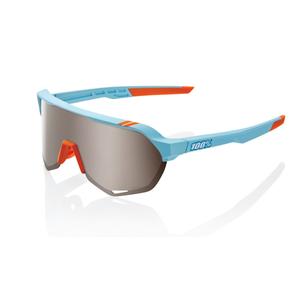 Sončna očala 100 % S2 Soft Tact Two Tone oranžno-modra (srebrno steklo HIPER)
