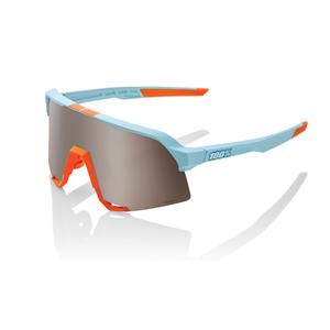Sončna očala 100% S3 Soft Tact Dve barvi oranžno-modra (srebrna stekla)