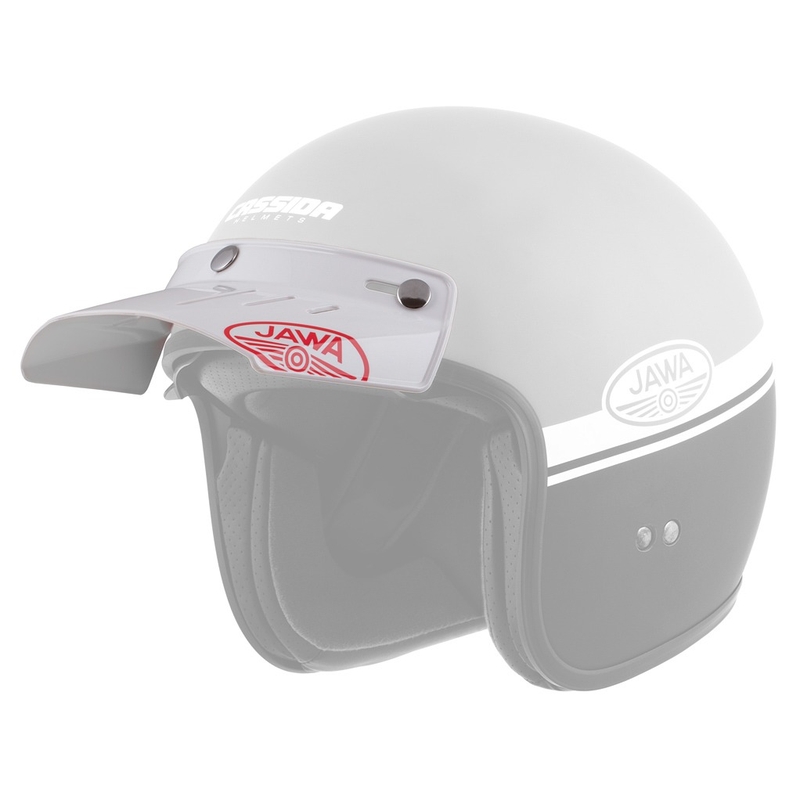 Ploščati vizir za čelade Cassida Oxygen Jawa bele barve
