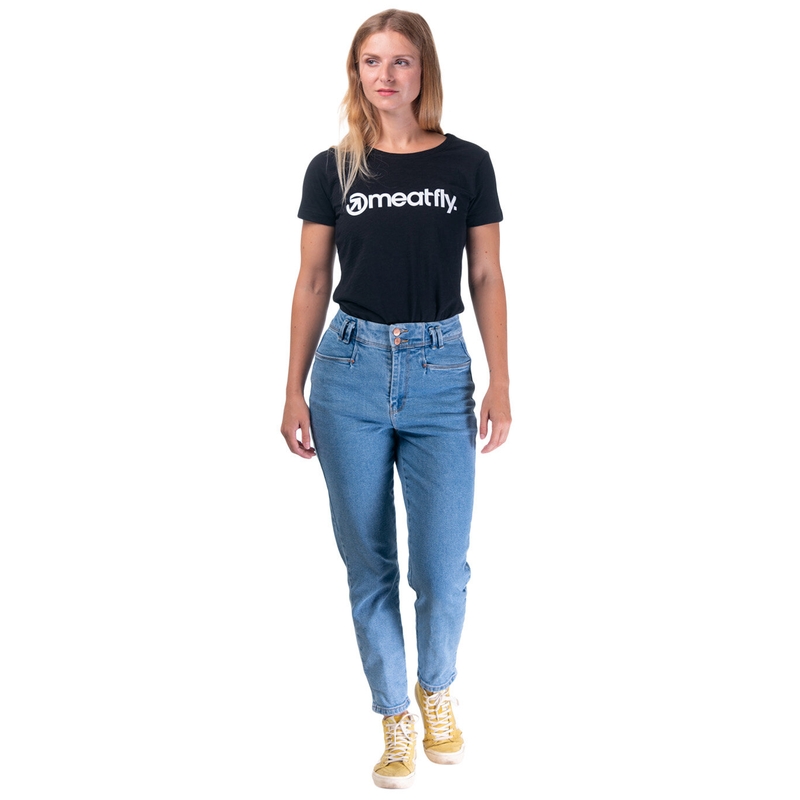 Ženska majica Meatfly Ladies MF Logo black razprodaja