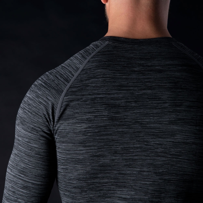 Termalna majica Oxford Advanced Base Layer Black-Grey - dolgi rokavi