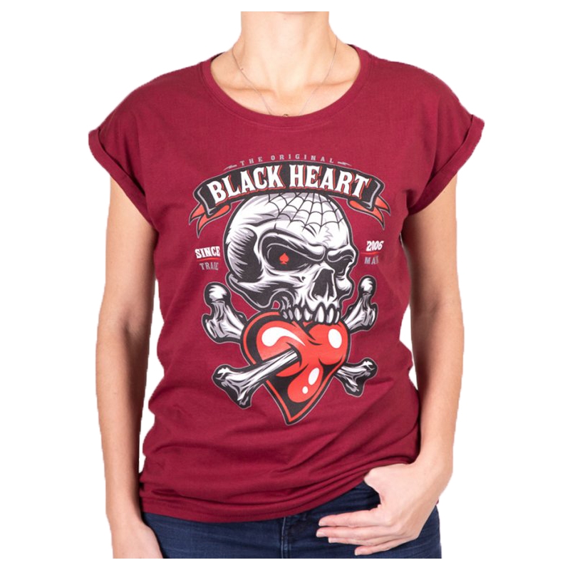 Ženska majica Black Heart Romantic Lover Ext rdeča
