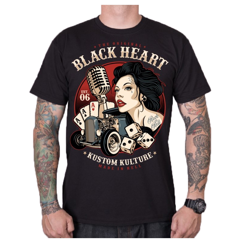 Moška majica Black Heart Victoria black razprodaja