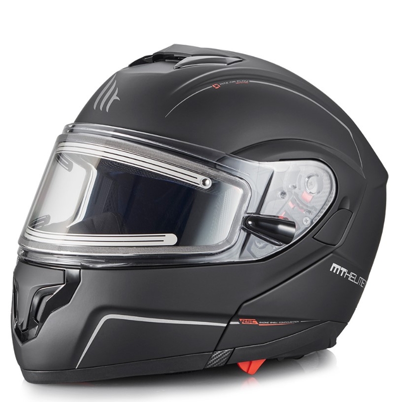 MT Atom motoristična čelada črna mat - razred II