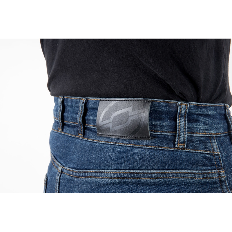 Motoristične kavbojke Ozone Hornet II sprana modra razprodaja