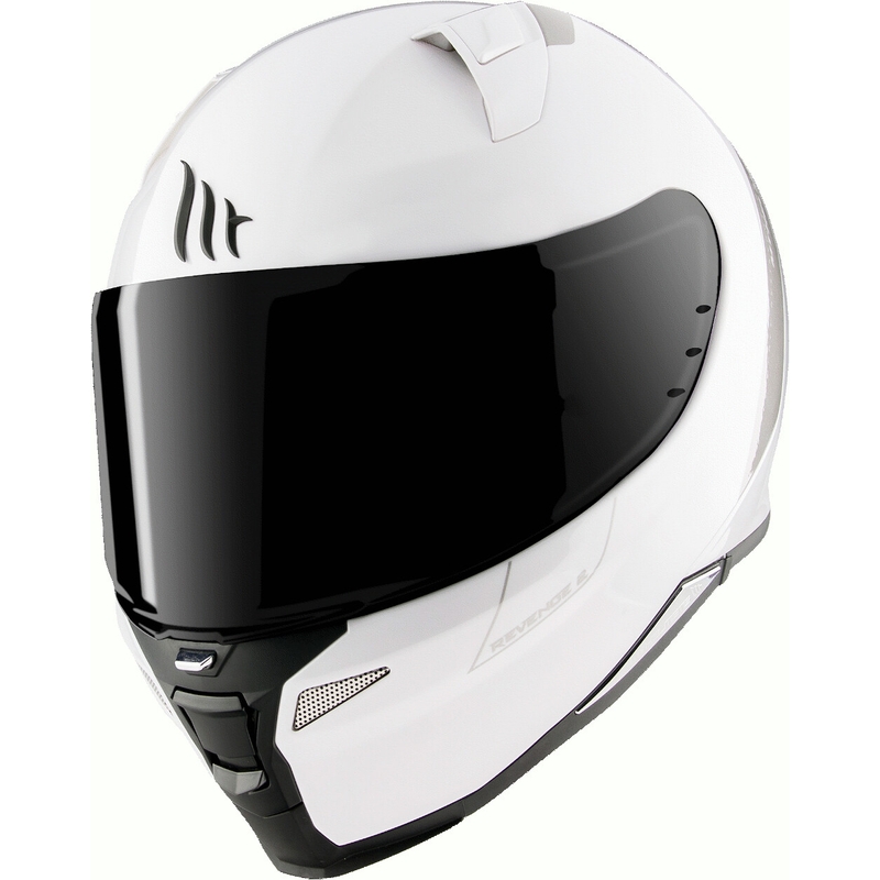 MT Revenge 2 Solid White Gloss Integral Motoristična čelada - razred II
