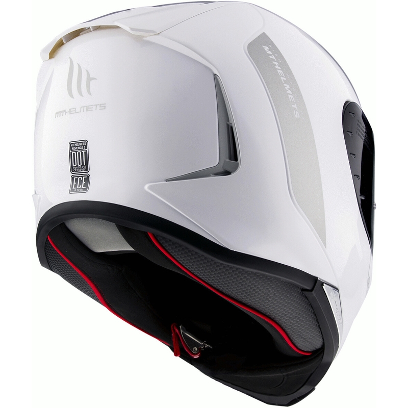 MT Revenge 2 Solid White Gloss Integral Motoristična čelada - razred II