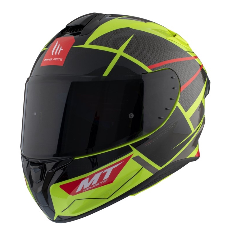 MT FF106 Pro Targo Pro Podium D1 fluo rumeno-rdeče-črna integralna motoristična čelada razprodaja