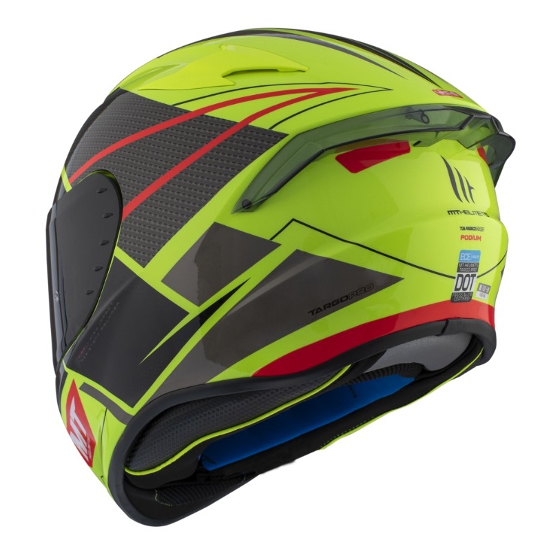MT FF106 Pro Targo Pro Podium D1 fluo rumeno-rdeče-črna integralna motoristična čelada razprodaja