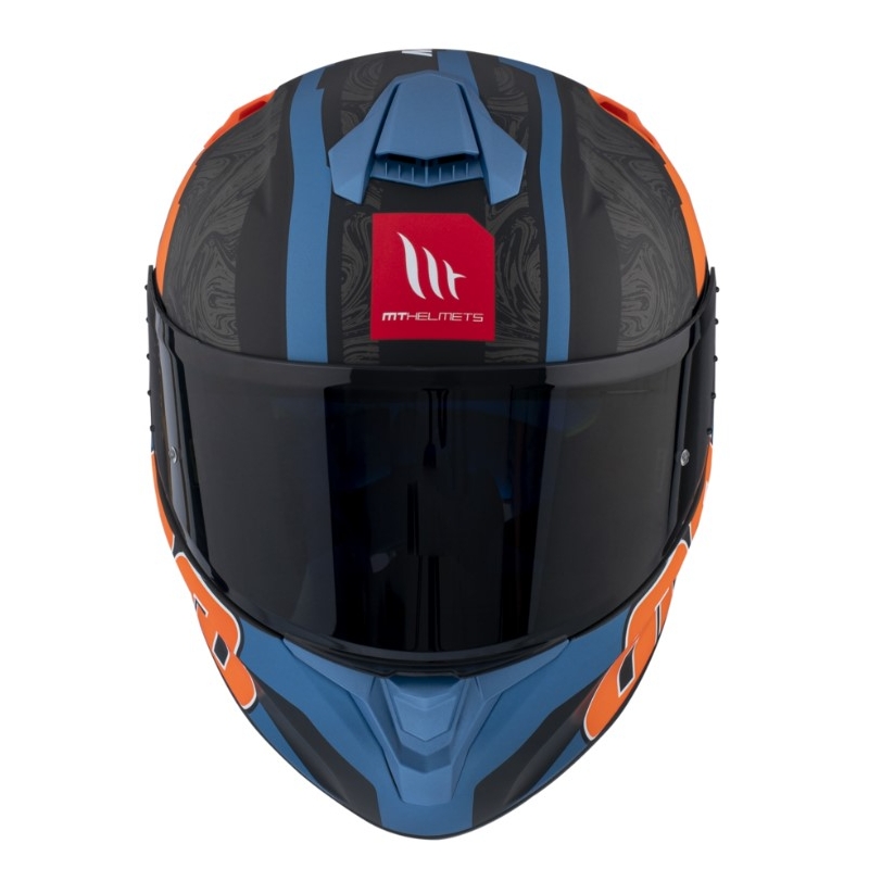 MT FF106 Pro Targo Pro Welcome D4 črno-modro-oranžna integralna motoristična čelada