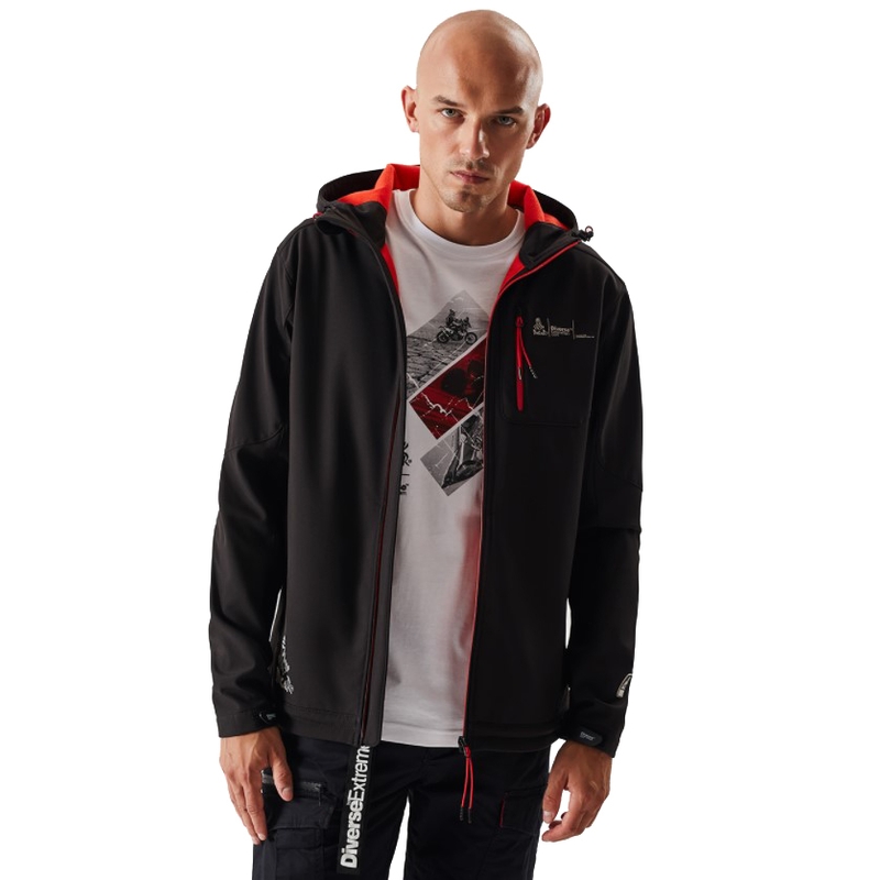 Moška softshell jakna DAKAR Sotix rdeče-črna