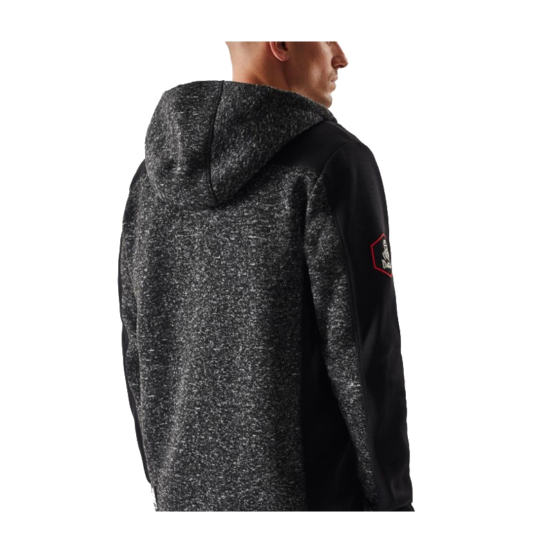 Moška jopa s kapuco iz flisa DAKAR Cross 4 black-grey