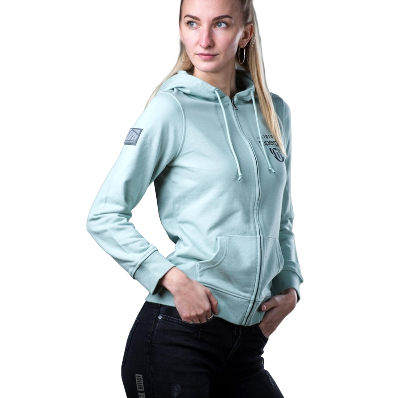 Ženske kapuce 101 Riders My Zip Hood Light Green razprodaja