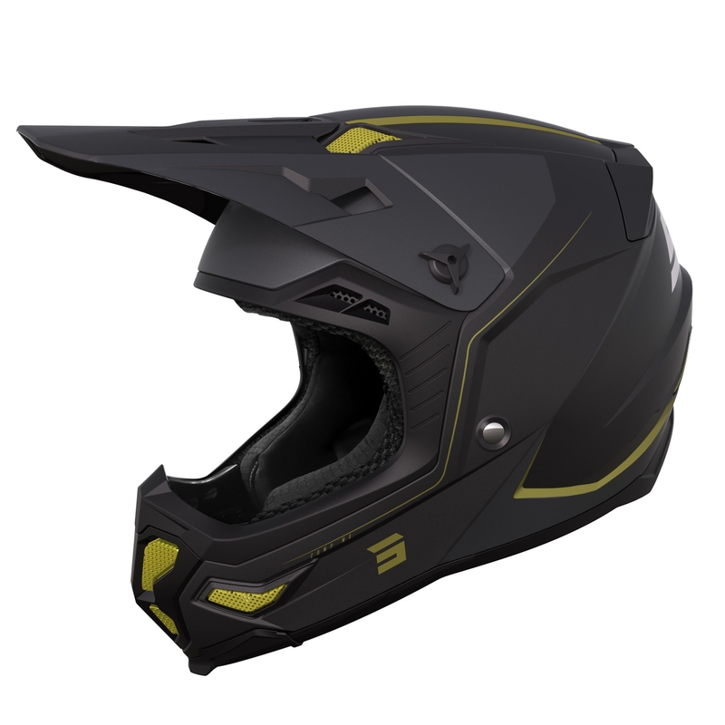 Motokros čelada Shot Core Comp black-gold