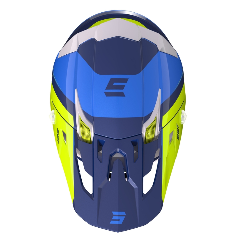 Motokros čelada Shot Core Fast blue-white-fluo yellow razprodaja