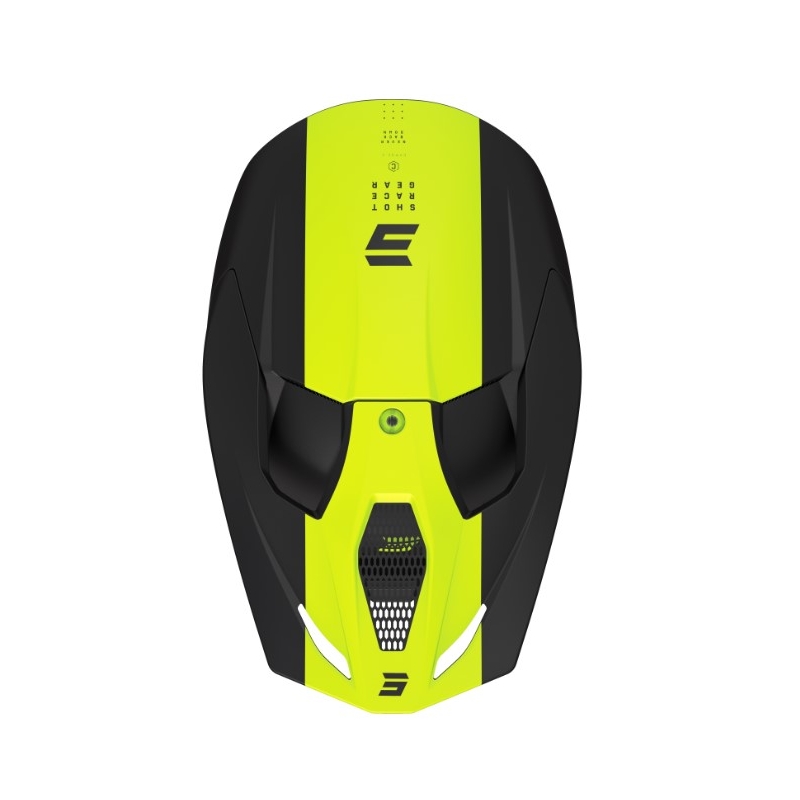 Motokros čelada Shot Race Camo črna-siva-fluo rumena razprodaja