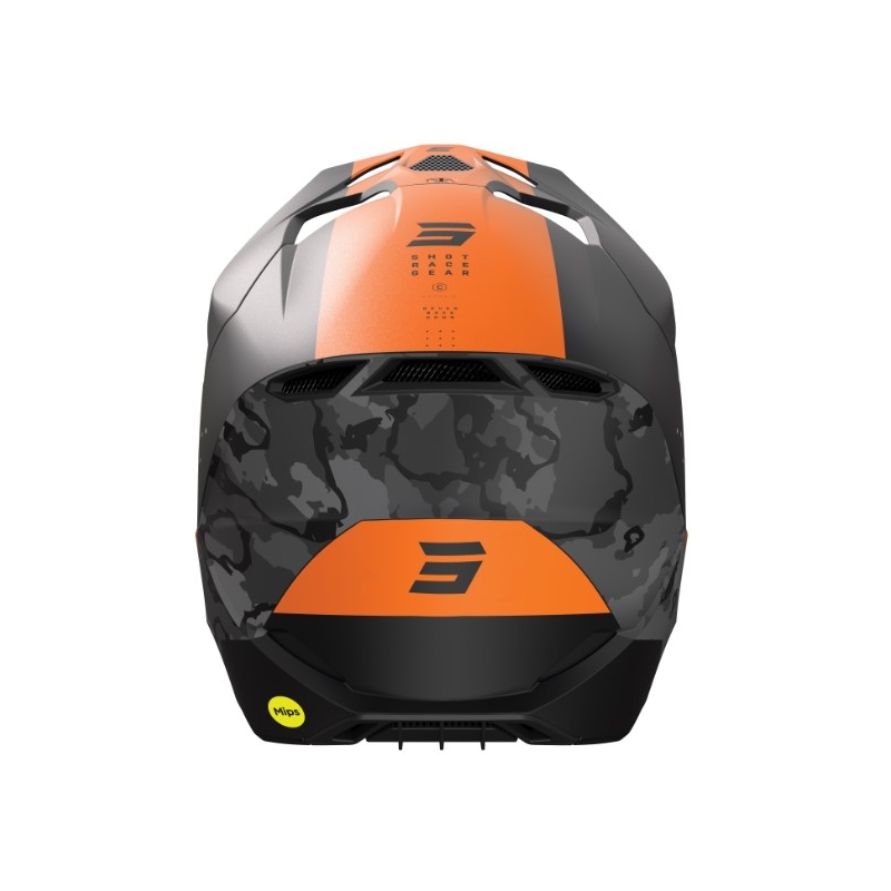 Motokros čelada Shot Race Camo Black-Grey-Orange razprodaja