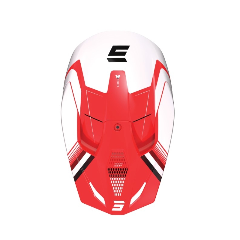 Motokros čelada Shot Race Tracer belo-rdeča