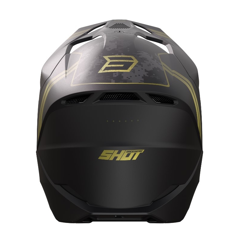Motokros čelada Shot Furious Army black-grey-gold razprodaja